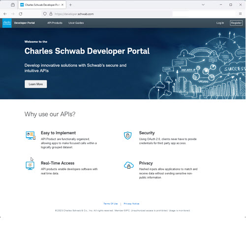 Charles Schwab Developer Portal