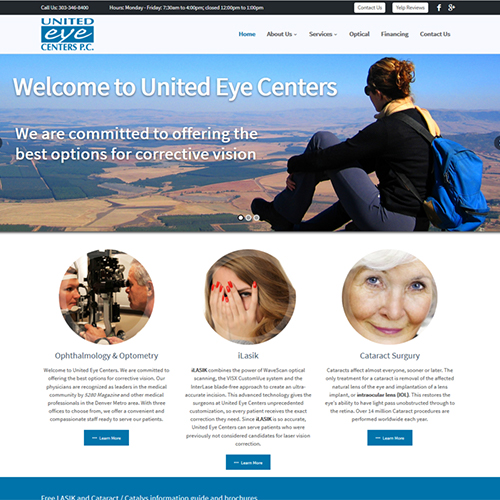 United Eye Centers Website